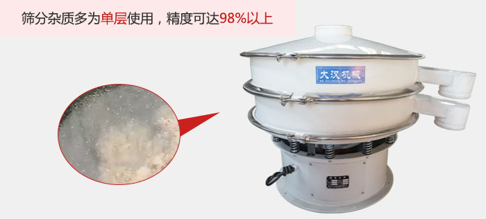 塑料振動(dòng)篩篩分雜質(zhì)多用與單層篩網(wǎng)使用。